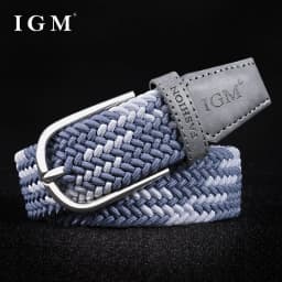 Men's woven canvas belt with arbitrary elastic elastic belt male student young man hundred stitch buckle waistband tide
