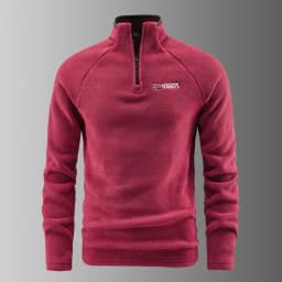 Men's Norway Style Fleece Jacket Base Shirt Half Zip Sweatshirt Inner Spring Autumn New Model Cross-Border Clothing