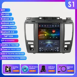 OSSURET 9.7inch 2 DIN Android 13 Car Radio for Nissan Tiida C11 2004-2013 Multimedia Stereo Vertical Screen Carplay