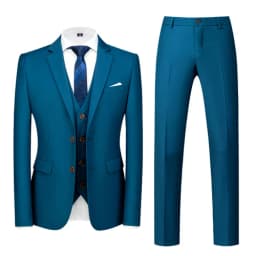 16 Colors ( Jacket + Vest + Pants ) Men's High Quality Formal Business Slim Fit Mens Suit Best Groom Wedding Tuxedos 3 piece Set