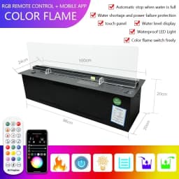 3D Atomized Fireplace Decoration With Colorful Flame ECO Decorative Fire Mist Intelligent Indoor Electric Water Vapor Fireplace