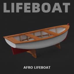 Mini Wooden Afro Liferaft DIY Handmade Kit Ship Model Toy Mahogany Canoe Model Toy Gift Lifeboat Ornaments Small Ship Model Kit