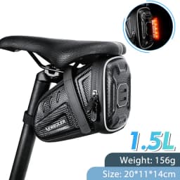 2025 NEW Waterproof Bicycle Saddle Bag MTB Road Bike Saddlebags Reflective Striped Bicycle Tool Holder Bag MTB Accessories