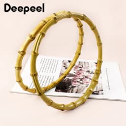 1/2/4Pcs Deepeel 7-18cm Natural Bamboo Bag Handles for Women Handbag Purse Handle Woven-Bag Ring DIY Handmade Bags Accessories