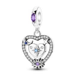 Boutique Unique 925 Sterling Silver Stars & Moon Dream Catcher Dreamy Blue Dangle Charm Fit Original Bracelet Fashion Jewelry