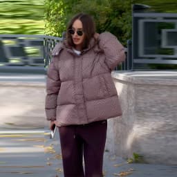 Printed Hooded Padded Coats Women's Loose Zipper Single-breasted Pockets Thicken Coats 2026 New Ladies Winter Fashion Outwear