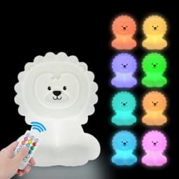 Touch Sensor Rabbit Night Light Remote Control 9 Colors LED Dimmable Timing Rechargeable Silicone Animal Lamp for Kids Baby Gift