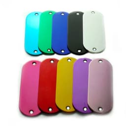 100Pcs Anodizing Aluminum Dog Tag Name Dog ID Tags for Dog Collar Personalized Pet ID Dog Name Tag Customized Engraving