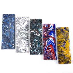 2pieces C-Tek Material for DIY Knife Handle Material Plate Resin Compound Material Pattern Slingshot Handle Material 120x40x8mm