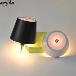 AITHEA Wireless Wine Bottle Cork Lamp Touch Control Dimmable LED Desk Light USB C Charging for Home Bar Decor
