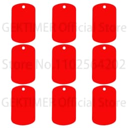 100Pcs Nameplate Laser Engraved Number Pendant for KeyChain Diy Making Aluminum Military Identity Tag Custom Personalized ID