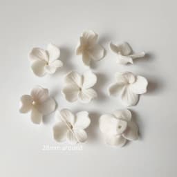 50pcs Handmade Ceramic Flower Material White Color Porcelain Floral Hair Accessories For DIY Jewelry Make Parts