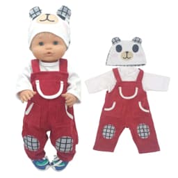 for 40cm Nenuco Doll Winter Clothes Coat Santa Claus 16 Inch Baby Doll Outfits Children Gift Toys Wears