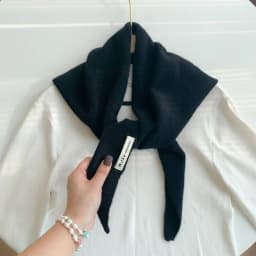 100% Wool Women's Knitted Triangle Scarf Shawl Warmth for Autumn and Winter Multifunctional All - Match Small Scarf for Ladies