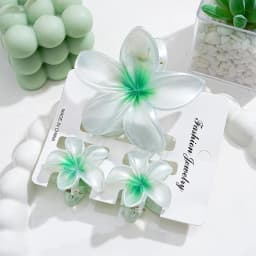 3Pcs/18Pcs Egg Flower Hair Clips Gradient Candy Color Flowers Suitable for Daily Backcombed Ponytail Shark Clip Hair Accessories