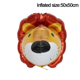 3D Elephant Giraffe Tiger Lion Head Animal Foil Balloon Jungle Safari Birthday Party Decorations Kids Gift Toy Helium Air Globos
