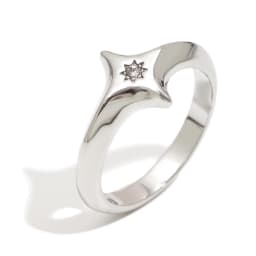 E.B.belle Four-pointed Star Zircon Ring Stainless Steel Minimalist Style Creative Personalized Jewelry For Women Accessories