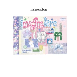 Mr. Paper Duplex Sticker Book 30Pcs, Korean Cute Style Creative Handbook Material for Calendar Card Album Scrapbooking Decor