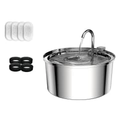 3.2L Large Capacity Stainless Steel Cat Dog Pet Drink Fountain 5V USB Silent Water Pump Dispenser USB Fountain Water Bowl