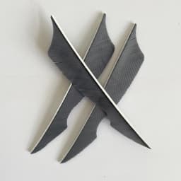100 Pcs IBOUNFOX 4 Inch Natural Turkey Arrow Feathers Sting Shape Archery Fletches Feather Arrow Feltching Right Wing