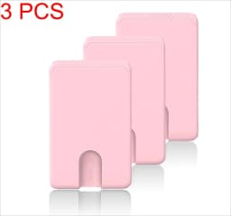 Mobile Phone Card Holder Stick on Anti Falling Credit Cardholder Easy Push 3M Adhesive Soft Silicone Phone Wallet Compatible