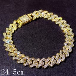 Hip Hop Iced Out Prong Cuban Link Chain Anklet For Women Gold Silver Color Prong Rhombus Cuban Anklets Bracelet Fashion Jewelry
