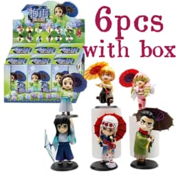  12cm New Demon Slayer Plum Rain Series 13pcs/set Blind Box Figure surprise Box Tanjiro Kamado Nezuko Action Model Toys Gifts