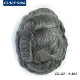 OS106 0.05-0.06mm Male Thin Skin Double Knot Hair Toupee 100% Density Indian Human Hair Prosthesis For Bald Men Hair Loss