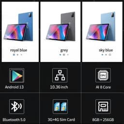 Original BDF Tablet Pc 10.1 Inch 8GB RAM 256GB ROM Android 13 Octa Core 3G 4GLTE 5G Internet WiFi Internet Global Version