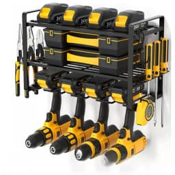Power Tool Organizer Wall Mount Heavy Duty Metal Tool Shelf Cordless Drill Hanger Storage Rack Tool Holder for Workshop Pegboard