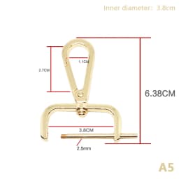 1PC DIY Metal Detachable Snap Hook Trigger Clips Buckles For Leather Craft Bag Strap Buckles Handle Shoulder Webbing
