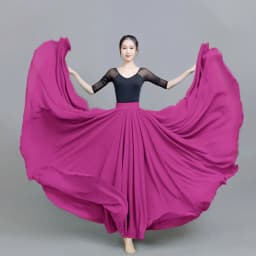Women Assorted Gauze Skirt Large Swing Ballet Practice Clothes 720 Degree Chiffon Skirt Gypsy Long Skirts Women Dancer Wear 2551