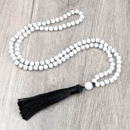 108 Mala Beaded Tassel Necklace Tiger Eyes Turquesa Meditation Yoga Jewelry Women Malachite Bohemian Ethnic Amazonite Necklace
