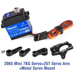 9IMOD 7kg 2065 Digital Servo Waterproof HV Metal Gear Mini Servo with Horn/Bracket/Steering Links for TRX4M 1/18 RC Car