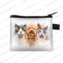 Cute Pug Dog Pattern Coin Purses Women Lovely Pet Animal Mini Wallet Ladies Key Credit Card Bag Small Lipstick Bags Gift