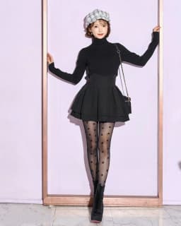 Japanese Style Mini Skirts for Women Mine Mass-Produced Sweet Black Skirt Culottes Autumn Summer Ruffled Pleated Short Skirt