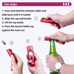Portable Cap Gun Beer Bottle Opener Beverage Drinking Opening Gun Cap Launcher Kitchen Party Supply Bar Tool Kitchen Accessorie