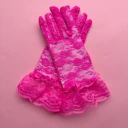 New Lace Full Finger Party Short Gloves For Women Girls Kids Black Solid Knitted Mittens Outdoor Dance Dress Up Bride's Gloves