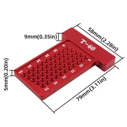 Precision Marking T-Ruler Aluminum Alloy Woodworking Scribe Marking Gauge Deluxe Crossed-out Hole Scribing Ruler Measuring Tools