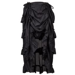 Brown Front Short Back Long Asymmetrical Steampunk Vintage Skirt Victorian Ruffles Skirts For Women y2k Medieval Gothic Clothes