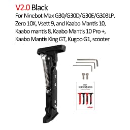 Ulip Scooter Upgrade V2.0 Foot Support Expandable Side Parking Kickstand For Xiaomi/Max G30/Zero/Kaabo/Vsett 9 Electric Scooter