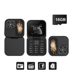 2026 NEW SERVO I17 Pro Mini Flip Mobile Phone 2 SIM Speed Dial Magic Voice Blacklist FM Radio 2G GSM Small Foldable Cellphones