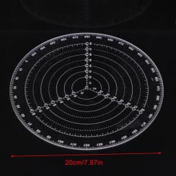 〔CC55〕20CM/7.87IN Round Center Clear Plastic Finder Lathe Work Compass Circle Gauge Processing Tools For Wood Turning Drawing