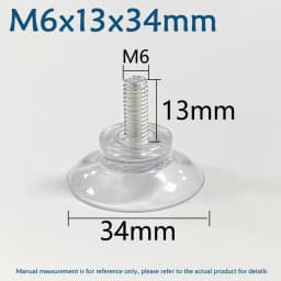 M4 M5 M6 M8 Transparent Suckers With Screw PVC Plastic Sucker Pad Holder Turn Nut Glass Table Tops Storage Tool Hooks
