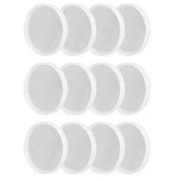 12Pcs Round Coaster Resin Molds DIY 9cm Disc Shape Wine Glass Cup Mat Placemat Silicone Mould Home Table Heat Insulation Pads