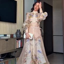 Printed Women's Maxi Dresses O-neck Big Swing Oversized Dress Irregular Hem Dresses Bohemian Female Robes Loose Partywear New