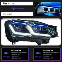 Car Lights for BMW X3 F25 LED Headlight 2014-2017 X4 F26 Head Lamp Drl Projector Lens Automotive