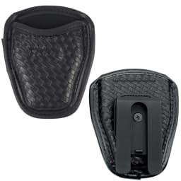 Tactical Handcuff Case for Duty Belt,1680D Nylon/Leather-like, Rotatable & Layered Security Holster (9 Styles), Cuff Case Pouch