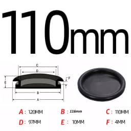 14mm-150mm Hole Diameter Black Single Sided Protective Coil Sealing Rubber Ring Wiring Grommets Hole Plug Gasket