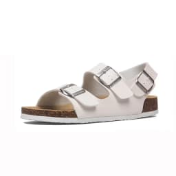 2026 New Summer Beach Cork Sandals Men Casual Outside Non-slip Black White Brown Double Buckle Sandalias Shoe Plus Size 35-43 44